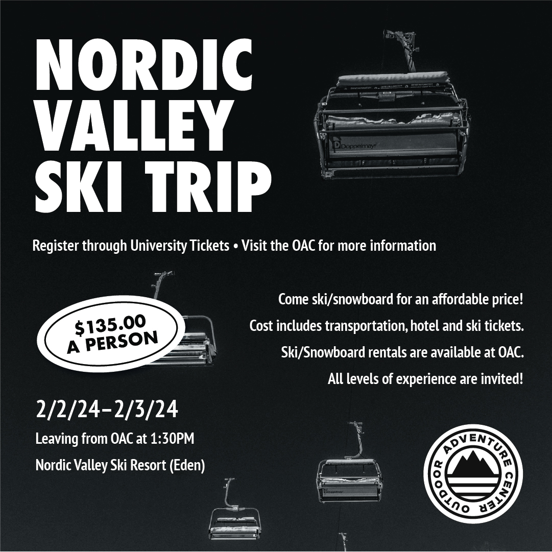 UVU Ticket Sales Nordic Valley Overnight Ski/Snowboard