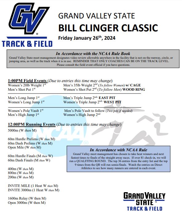 Grand Valley State University Ticketing GVSU Bill Clinger Classic