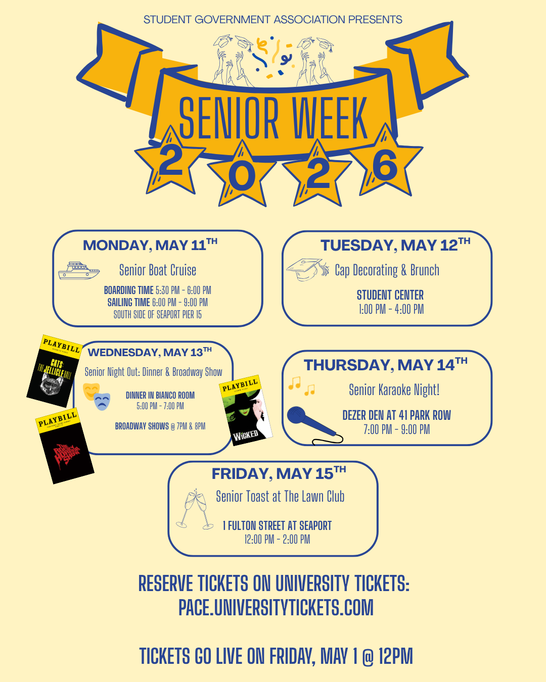Pace University | Ticketing - UNDERGRAD NYC SENIOR WEEK: Senior Toast ...