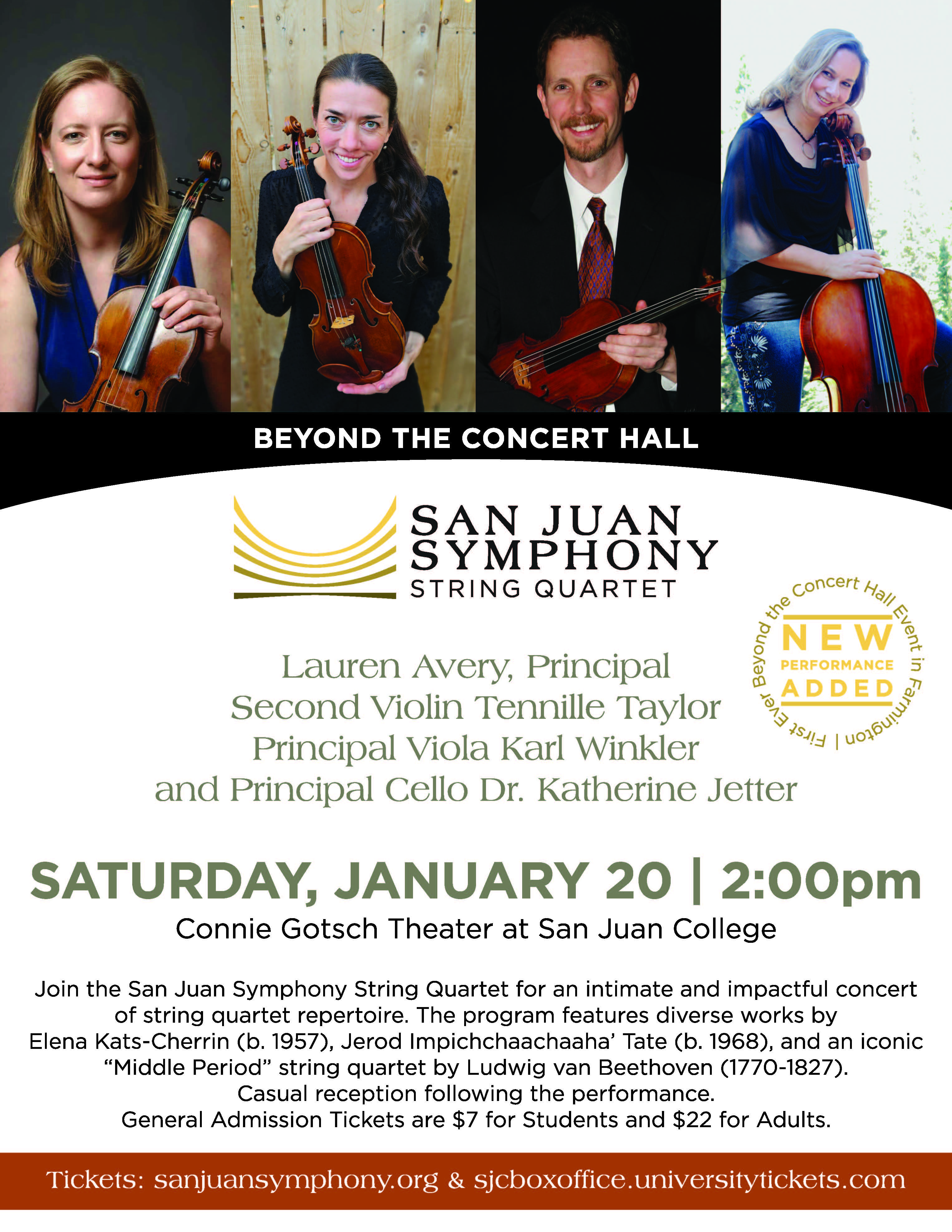 SJC Tickets Ticketing San Juan Symphony String Quartet